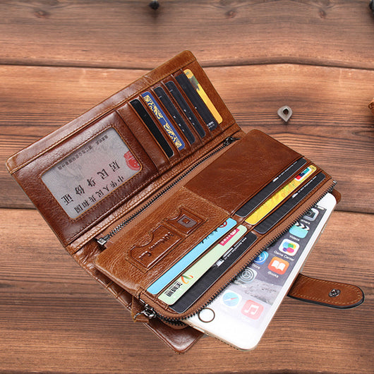 Billetera de Cuero Vacuno para Hombre con Costura de Moda - Image 15