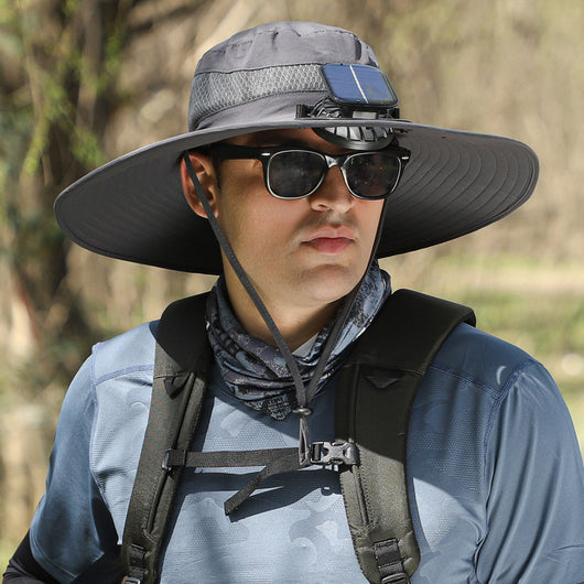 Gorro Ventilador Solar con Ala Ancha Recargable - Image 9