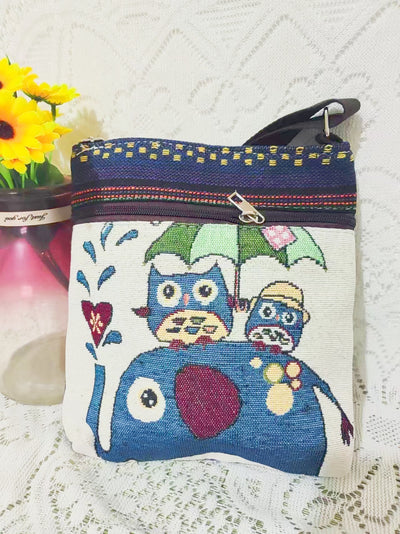 Bolso Bandolera Bordado Étnico con Elefante y Mariposa Estilo Chino - Image 20
