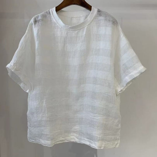 Blusa Suelta a Rayas Azules - Estilo Artístico para Mujer - Image 5