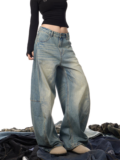 Pantalones Vaqueros Sueltos Desgastados con Efecto Vintage Mujer - Image 22
