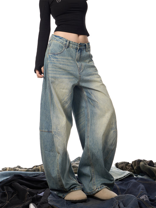 Pantalones Vaqueros Sueltos Desgastados con Efecto Vintage Mujer - Image 22