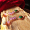 Aretes de Cerámica con Calcedonia Cloisonné - Joyería Étnica Artesanal