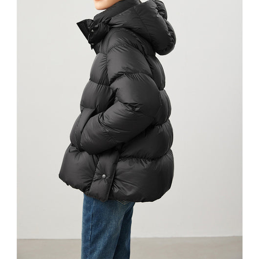 Chaqueta Acolchada Corta para Mujer con Capucha Desmontable - Image 11