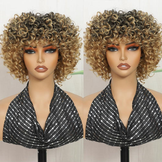 Peluca Sintética Ondulada para Mujer - Cobertura Completa de Cabello Rizado - Image 8