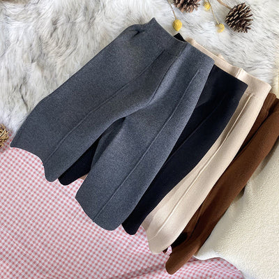 Pantalones Casuales de Punto Grueso para Niños - Corte Recto Pierna Ancha - Image 8