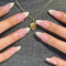 Uñas Postizas con Cristales Gota de Agua - Diseño Elegante y Brillante