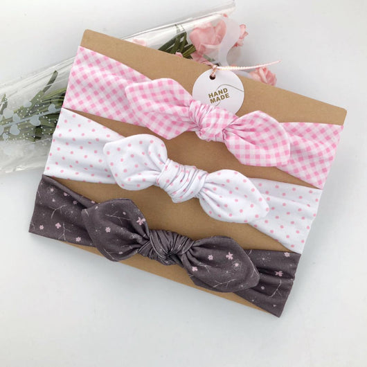Set de 3 Diademas Infantiles con Moños Estampados - Image 48