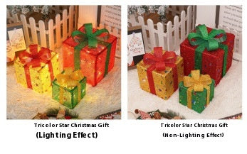 Set de 3 Cajas de Regalo Navideñas con Luces LED Decorativas - Image 11