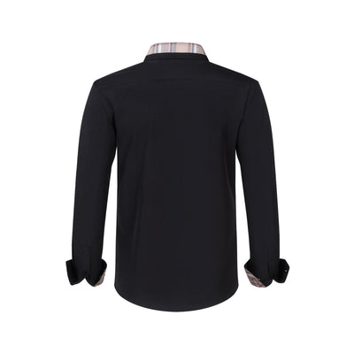 Camisa Manga Larga Hombre con Cuello Floral Patchwork - Image 19