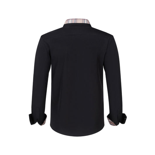 Camisa Manga Larga Hombre con Cuello Floral Patchwork - Image 19