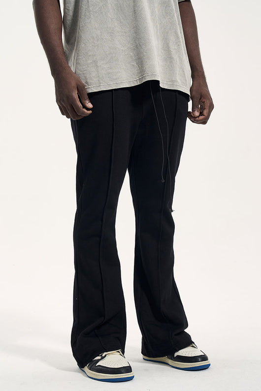 Traje Casual Negro Personalizado con Pantalones de Sudadera para Hombre - Image 5
