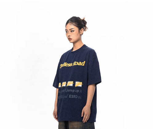 Camiseta de Algodón Estampada Estilo Americano para Mujer - Image 11