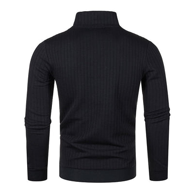 Suéter de Cuello Alto con Cierre para Hombre - Comodidad Casual - Image 11