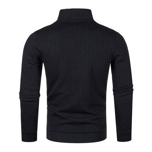 Suéter de Cuello Alto con Cierre para Hombre - Comodidad Casual - Image 11