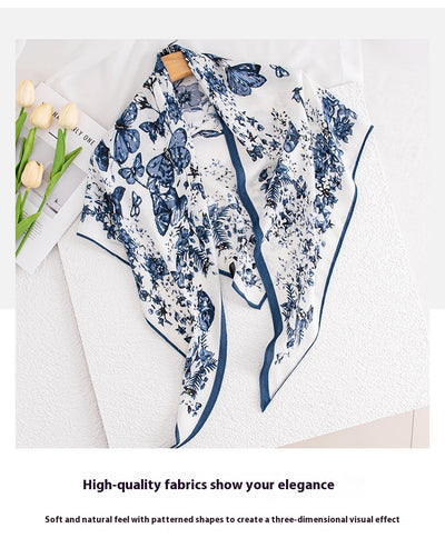 Pañuelo Versátil de Poliéster con Estampado Vintage - Image 17