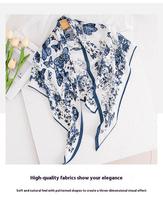 Pañuelo Versátil de Poliéster con Estampado Vintage - Image 17