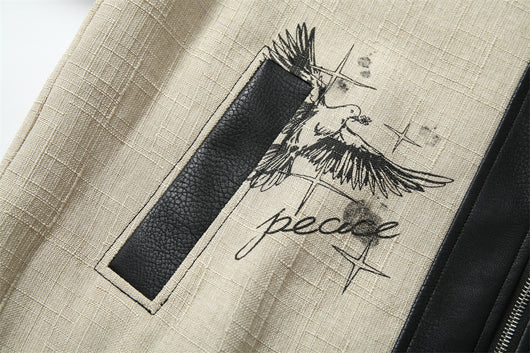 Chaqueta Suelta Estilo Retro Americano con Estampado de Alas de Ángel - Image 21