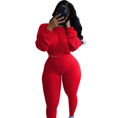 Conjunto Athleisure Acanalado para Mujer - Estilo Otoño - Image 33