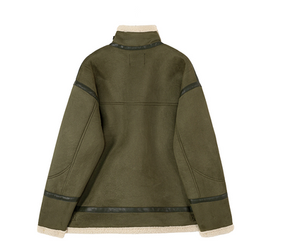 Chaqueta Acolchada de Ante Cordero con Corte Holgado - Image 7