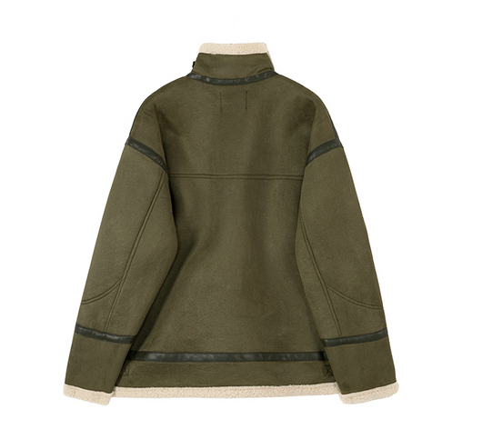 Chaqueta Acolchada de Ante Cordero con Corte Holgado - Image 7