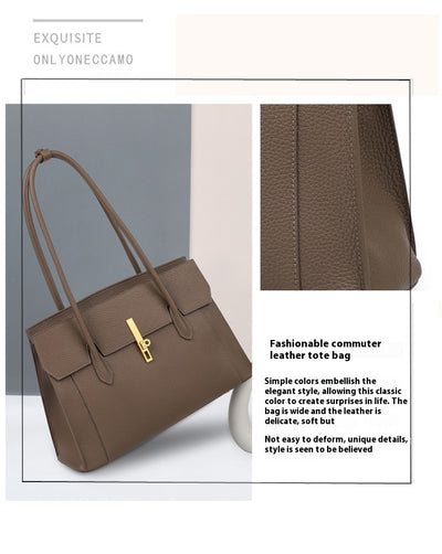 Bolso Tote de Gran Capacidad en Color Sólido para Mujer - Image 26