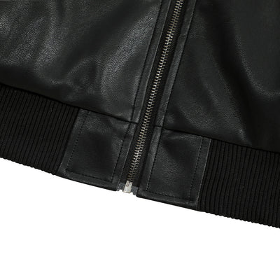 Chaqueta de Cuero PU Estilo Urbano Americano con Algodón - Image 4