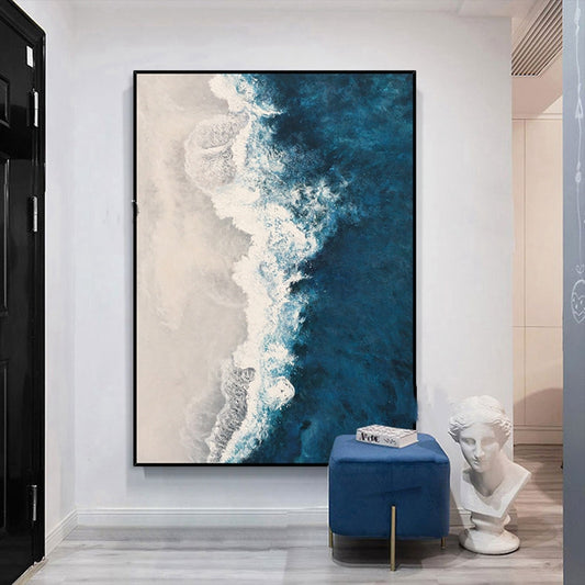 Cuadro Abstracto Dorado en 3D - Pintura al Óleo Hecha a Mano