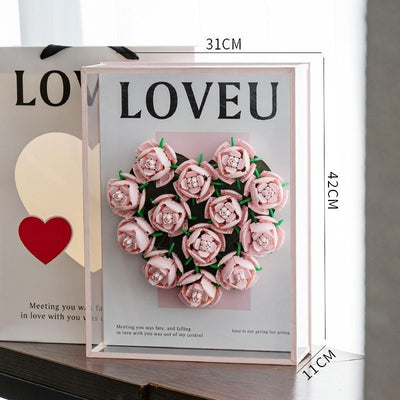 Caja de Construcción Ramo de Rosas DIY - Regalo Artesanal - Image 6