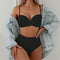 Traje de Baño Bikini Cintura Alta con Refuerzo de Acero para Mujer