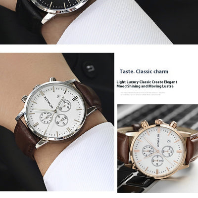 Reloj Empresarial Multifunción Estilo Coreano para Hombre - Image 24