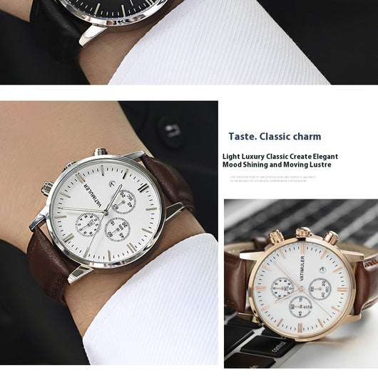 Reloj Empresarial Multifunción Estilo Coreano para Hombre - Image 24