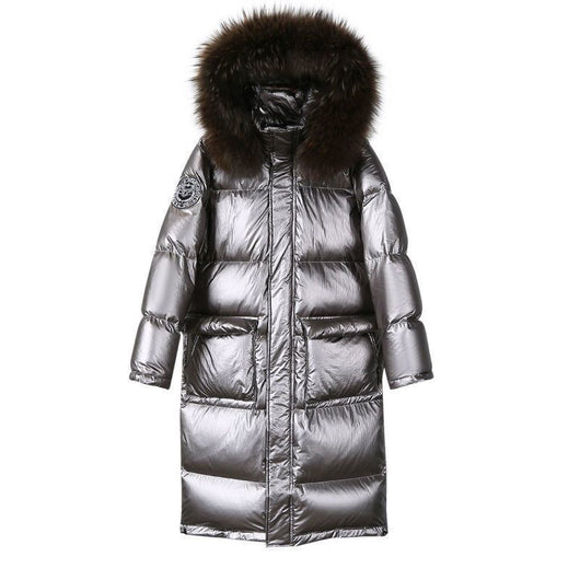 Abrigo Largo Coreano con Cuello de Piel Acolchado y Forro Térmico - Image 11