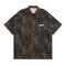 Camisa Suelta Estampado Leopardo Manga Corta Hombre Europeo Americano