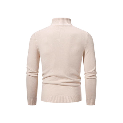 Suéter Jacquard Hombre en Color Sólido para Abrigo - Image 5