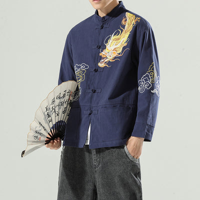 Chaqueta Casual para Hombre con Bordados en Mangas Largas - Image 12