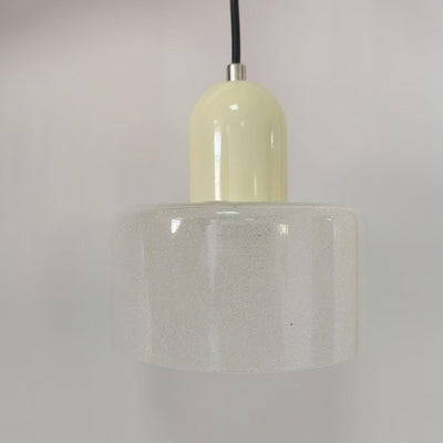 Lámpara Colgante de Cristal Arenado Estilo Retro Mid-Century - Image 11