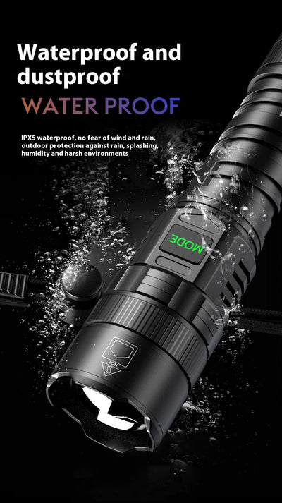 Linterna LED Camping Recargable USB con Pantalla Digital de Zoom - Image 10