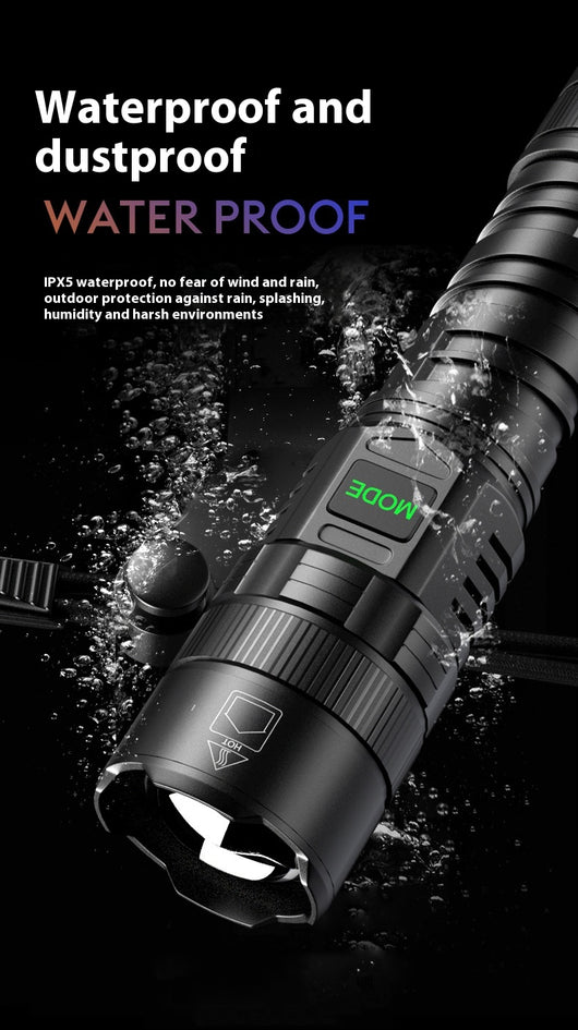 Linterna LED Camping Recargable USB con Pantalla Digital de Zoom - Image 10