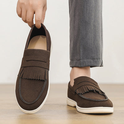 Mocasines de Cuero Mate para Hombre - Calzado Slip-on Elegante - Image 4