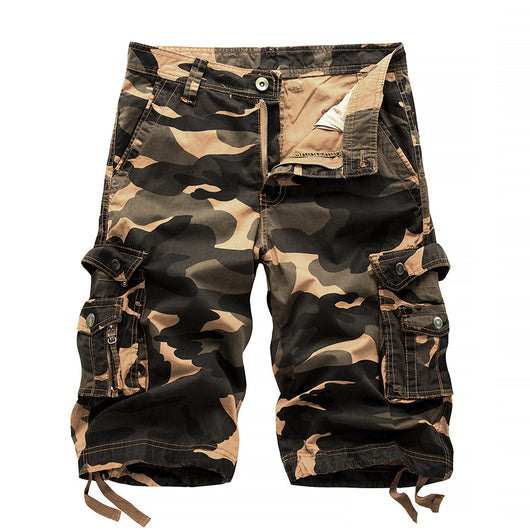 Pantalones Cortos de Trabajo Cargo Camuflaje para Hombre Talla Grande con Múltiples Bolsillos - Image 4