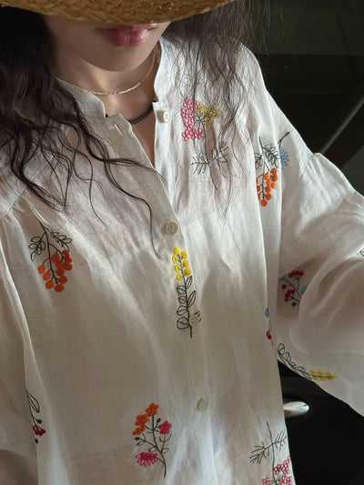 Camisa Resort Francesa con Bordado 3D - Estilo Verano - Image 22