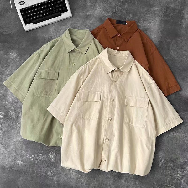 Camisa de Trabajo Coreana para Hombre - Estilo Moderno y Versátil