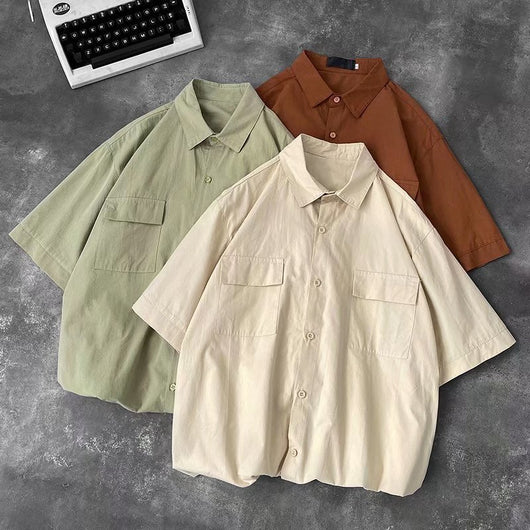Camisa de Trabajo Coreana para Hombre - Estilo Moderno y Versátil