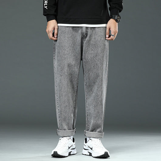 Jeans Anchos de Verano para Hombre Talla Grande Corte Recto Suelto - Image 11