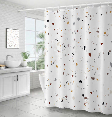 Cortina de Baño Terrazzo Morandi - Diseño Minimalista - Image 3