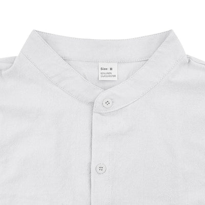 Traje de Lino Americano para Hombre - Dos Piezas Cuello Mao Playa Verano - Image 14