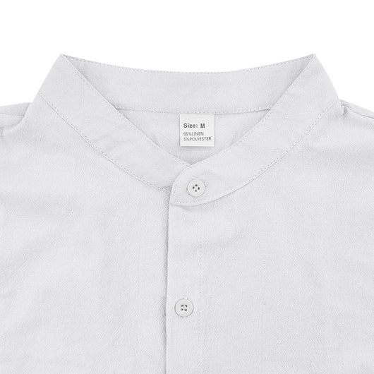 Traje de Lino Americano para Hombre - Dos Piezas Cuello Mao Playa Verano - Image 14