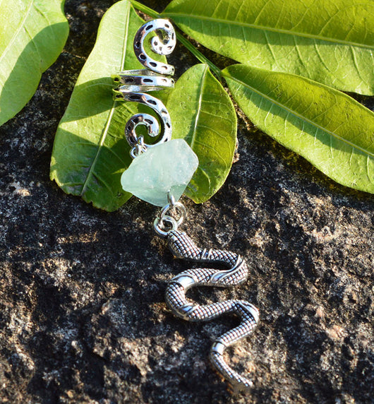 Accesorios para el Cabello de Cristal Natural Vikingo con Diseño de Serpiente - Image 6
