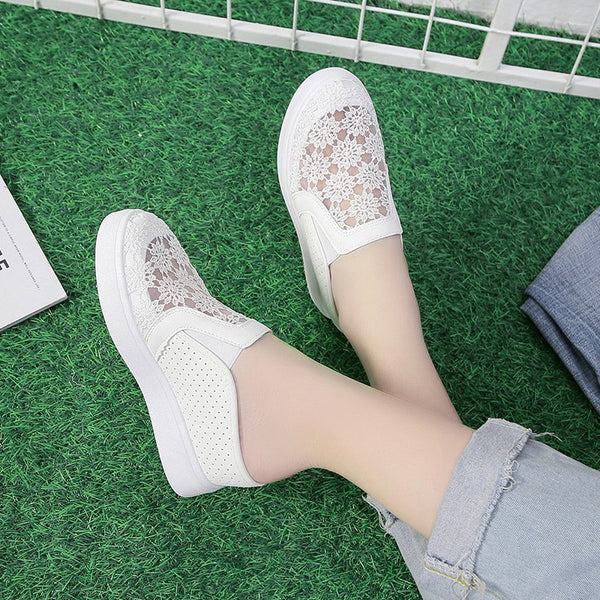 Sandalias Tipo Baotou con Suela Gruesa y Cuña de Malla